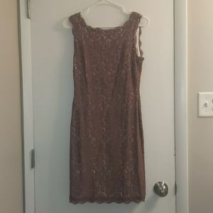 Mauve lace dress